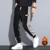 Calças masculinas carga homens sweatpants velo veludo calças harlem corredores harajuku solto casual streetwear hip hop