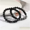 Beaded Natural Stone Handmade Strands Bracelets For Women Men Lover Charm Yoga Party Club Fashion Jewelry Drop Delivery Dh76K