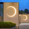 Wandleuchten im Freien, wasserdichte Lampe, Villa/Garten/Innenhof, LED-Atmosphäre, mondförmiger Hintergrund