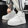 Casual Shoes Original Design 2024 Spring Teenagers Street Style Flat Sneakers For Men's Fashion White Black Pink Height Increasing