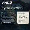 AMD Ryzen 7 5700G CPU och Wraith Stealth Cooler 3,8 GHz 8 kärnor 16-thread R7 5700G AM4 Processor Kit för B550 Elite Motherboard