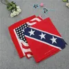 Party Supplies 55 *55cm Confederate Rebel Flag Bandanas Flags Print Bandana For Adult United States Star flags Headbands Two Sides Printed LT820