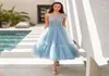 Élégant Une Épaule Sans Manches Soirée Robe De Bal Tulle Corset Maxi Modes Tenues TeaLength Homecoming Robe De Soirée Robes De4125889