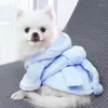 Ev köpek pijamaları moda evcil hayvan tulumu kış sıcak kapüşonlu kıyafetler sevimli yumuşak konforlu bornoz köpek katı katlar gündelik1216d