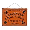 Panneau métallique en étain de Style Cool, salutations d'halloween, décor de Bar, Pub, maison, affiche rétro Vintage Q0723194h