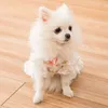 Princess Flower Lace Dress Spring Summer Clothes For Small Party Dog Kjol Valp Pet Costume Pets Outfits LJ2009232863