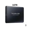 Hårddiskar Extern SSD 2TB Drive Type-C USB 3.1 4TB 6TB 16TB 30TB 64TB Portable Disk för bärbar dator Desktop flashminne Drop Delivery C otftf