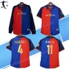 Long Sleeve 1889 1999 Rivaldo #11 Retro Soccer Jersey 100th Guardiola Puyol #5 Xavi Henry David Villa Match Deatils 99 Klasyczne koszule piłkarskie