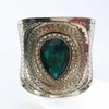 Pulseira moda prata-cor para mulheres jóias étnicas vintage cristal pedra pulseiras ouro boêmio pulseiras largas pulseras