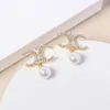 Future Angel – boucles d'oreilles plaquées or pour femme, nouveau Style, perles et Zircon, bijoux de fête, cadeau de Couple