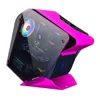 Компьютерные корпуса Evesky Little Monster Rgb Case Cpu M-Atx Водяное охлаждение Двустороннее прозрачное стекло Игровой корпус — Pink Drop Delive Otyqn