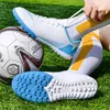 أحذية كرة القدم الأمريكية أحذية الرجال البيضاء أحذية العشب في كرة القدم المنخفضة للرجال في الهواء الطلق غير القابل للانزلاق Chuteira Futsal