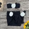 3 piezas mujeres floral encaje hasta push-up acolchado sujetador blanco bikini conjunto traje de baño traje de baño traje de baño ropa de playa biquini 240311