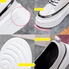 Fujin 7,5 cm Patent skórzany oryginalne buty butów mokasyny platforma platforma klinowe buty ukryte pięta