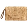 أكياس الكتف Yyw Straw Envraw Clutch Handbag Women Women Summer Crossbod