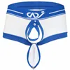 Sous-vêtements hommes ouvert entrejambe pénis trou Boxer slips sous-vêtements Jockstrap Sexy Gay