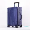 スーツケース20''24''pureアルミニウムシェルスーツケース上のトロリー荷物ロックマラバリスデボイエージアヴェックルーレット