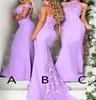 3D feito à mão flores lilás vestidos de dama de honra longo sereia halter top vestido de convidado de casamento vestido de festa vestido de dama de honra personalizado m4499332