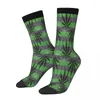 Men's Socks Leaf Line Drawing Seamless Striped Design Male Mens Women Autumn Stockings Hip Hop