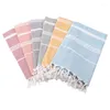 수건 4pcs/lot fouta geshtemal pestemal blanket 100x180cm 터키 면화 목욕 해변 스파 사우나 해머 요가 체육관 Hamam Hand