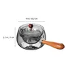 Dinnerware Sets 360 Degree Side Handle Pot Tea Container Rotatory Teapot Filter Water Kettle Portable Glass Teaware Heating Make