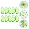 Decoração de festa 10 PCS Simulação Modelos de Fatia de Pepino Loja Lifelike Po Adereços Artificial Verde Vegetal Pvc Fatias Falsas Criança Restaurante