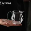 Koppar tefat 200 ml värmesisting clear glas te pitcher kreativ kinesisk set tillbehör chahai mjölk kaffekanna vatten kanna