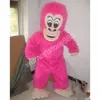 2024 hochwertiges rosa Gorilla-Affen-Maskottchen-Kostüm, Geburtstagsfeier, Anime-Thema, Kostüm, Halloween-Charakter-Outfits, Anzug