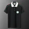2024SS Designer Polos Hommes Polos de luxe Casual Mens T-shirt Lettre Imprimer Broderie Mode High Street Man Tee