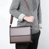 Aktetassen Leidinggevenden voor heren PU lederen tas Designer Zakelijk Kantoor Schouder Ipad Vierkante zijkant Messenger Crossbody Document