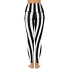 Aktywne spodnie Vintage Striped Print Leggingi Czarne białe pionowe paski Push Up Joga Retro Elastyczne nogawki Projekt Praca OU OU