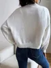 Kvinnors T -skjortor Kvinnor Autumn Cardigans Casual Solid Color Long Sleeve Open Front Loose Fit tröja med stickade Cami -toppar