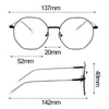 Sunglasses Fashion Myopia Glasses Women Polygon Metal Full Frame Men Blue Light Plain Optical Nearsighted Eyewear 0 To -600