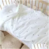 Decken Pucken Koreanischer Kirschbär bestickte Babybettwäsche Steppdecke Baumwollfleece Kinder Säuglingsbettdecken Decke Kinderbett Kinderbett Komfort Pla Ottiv