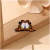 Cartoon Accessories Lazy Cat Pin Cute Movies Games Hard Enamel Pins Collect Metal Brooch Backpack Hat Bag Collar Lapel Badges Drop Del Otbw9