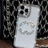 Étui de téléphone Designer Glitter Diamond pour iPhone 15 Pro Max Cases Apple iPhone 14 Pro Max 13 12 11 ProMax 14 Plus Luxury Bling 3D Sparkling Strass Lettre Mobile Cover