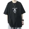 Summer New Short Sleeve Loose T-shirt Mens Fashion Brand Casual Half Trendy Bottom Shirt Top