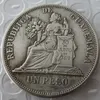 GUATEMALA 1896 1 PESO Copiar Moeda de Alta Qualidade255U