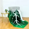 Coperte Coppata adulta soffice calda coperta a foglia gigante super morbida per divano da letto Gloriosum Plant Coperi decorazioni per la casa