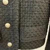 0425 S-XL Cappotto corto da donna a maniche lunghe in lana di pizzo tinta unita primavera e autunno di alta qualità 240301