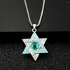 Pendant Necklaces Glowing Necklace Star Of David Stainless Steel Tantrism Hexagram GLOW In The DARK Night Gifts Men Women Girl