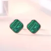 Akcesoria designerskie Ohrringe słodkie kolczyki Projektowane różowe złoto srebrne kolczyki Para Kolczyki Kolorowe retro czerwone koniczyny Studs Love Earring ZB002 i4