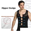 Taille Tummy Shaper Hommes Formateur Corset Abdomen Minceur Shapewear Ventre Sha Top Gynécomastie Compression Chemises avec Corps À Glissière 24022 Otaxn