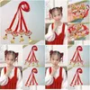 Hair Accessories Chinese Style Braided Rope Creative Koi Carp Bell Children Band Han Clothes Cloth Year Wear Gift Drop Delivery Baby K Otl9T