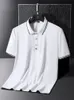 Plus Size 8xl 7xl Mens Polo Shirts Summer Ice Silk Shortsleeved Tee Breathable Cool Quickdry Nylon Polos Golf T Male 240226