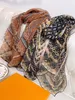 2024 Designer Hair Band New Fashion Big Brand Flat Angle Liten Silk Net Rame Hairband Female pannband Leopard Tryck Scarf Large Size Black Par Style Shawl 90CMed