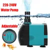 Ultra Quiet 3-50W Submersible Aquarium Water Pumpar Filter Fish Pond Tank Aquarium Small Water Side Sug Pump Tank Fountain 240309