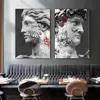 David Head Sculpture Statue Graffiti Art Canvas Painting Posters and Prints Street Wall Art Pictures for Living Room Home Decor293I