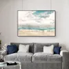 ウォールアートキャンバスペインティング抽象的海景の風景ポスターとプリントキャンバスアートプリントリビングルームの壁の写真cuadros12473
