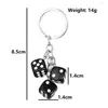 Porte-clés Creative Dice en forme de porte-clés résine amulette charmes porte-clés pour femmes sac à main sac casino fêtes cadeaux